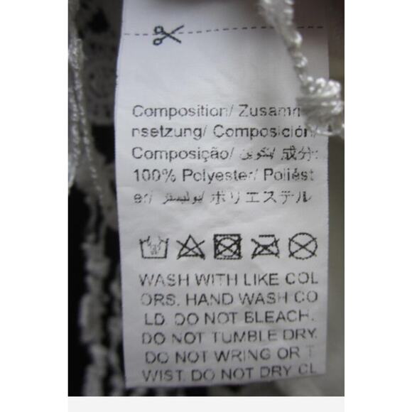 Women's L White Salant Embroidered Crop Top w/ Fringe Festival Boho - Picture 3 of 5